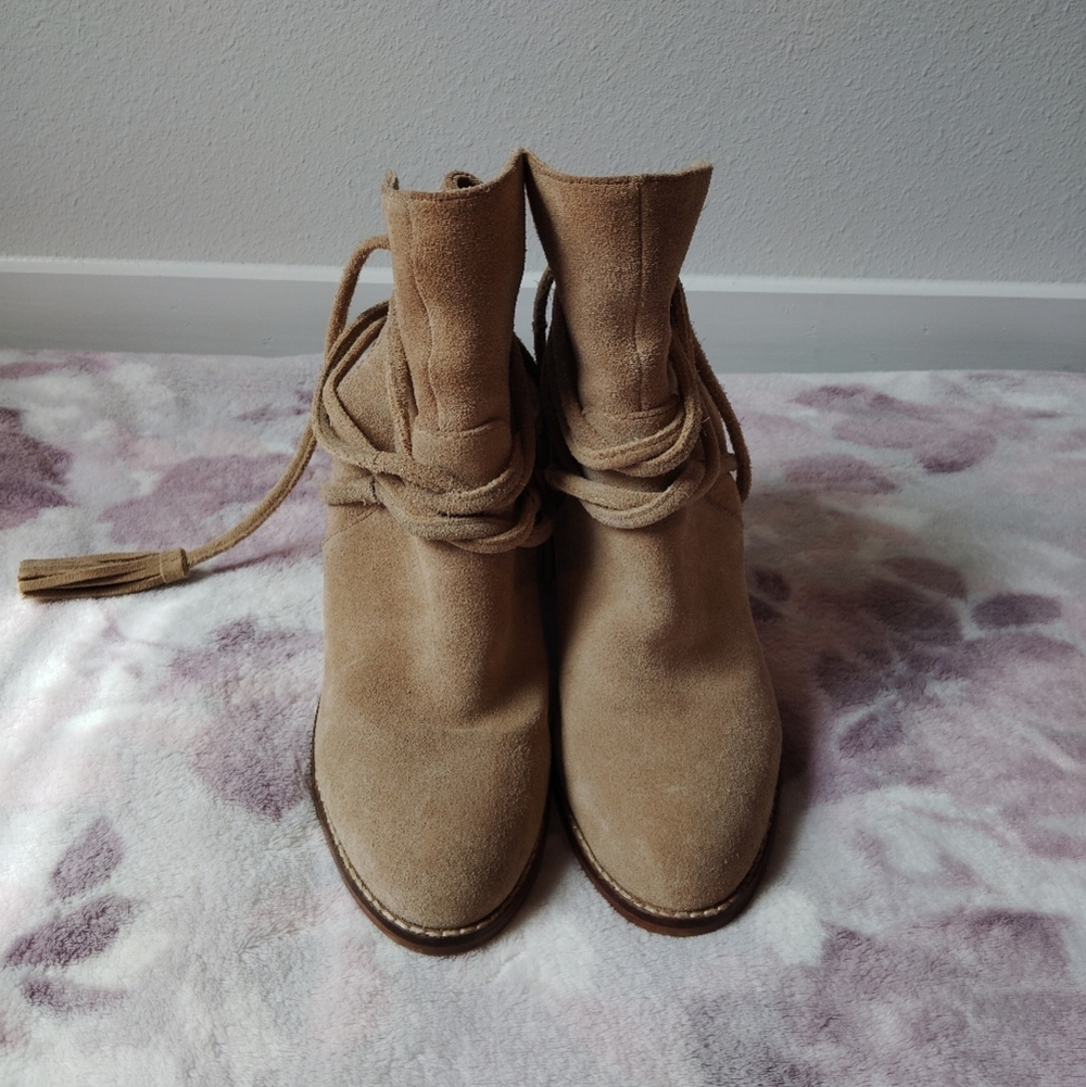 Aldo Tan Suede Ankle Boots - Picture 2 of 6